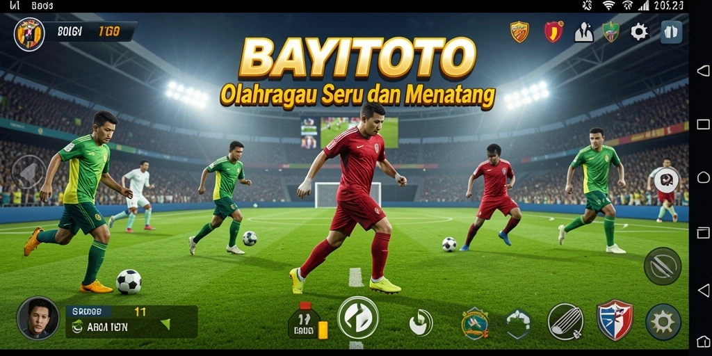 Screenshot gameplay BAYITOTO yang menampilkan pertandingan olahraga yang seru.