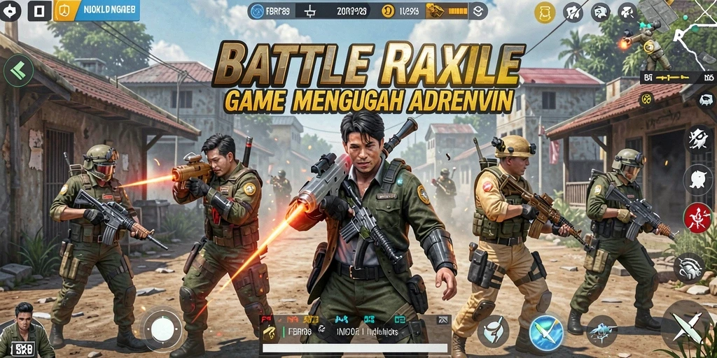 Tampilan gameplay seru dalam FBRP88 dengan aksi Battle Royale yang intens.