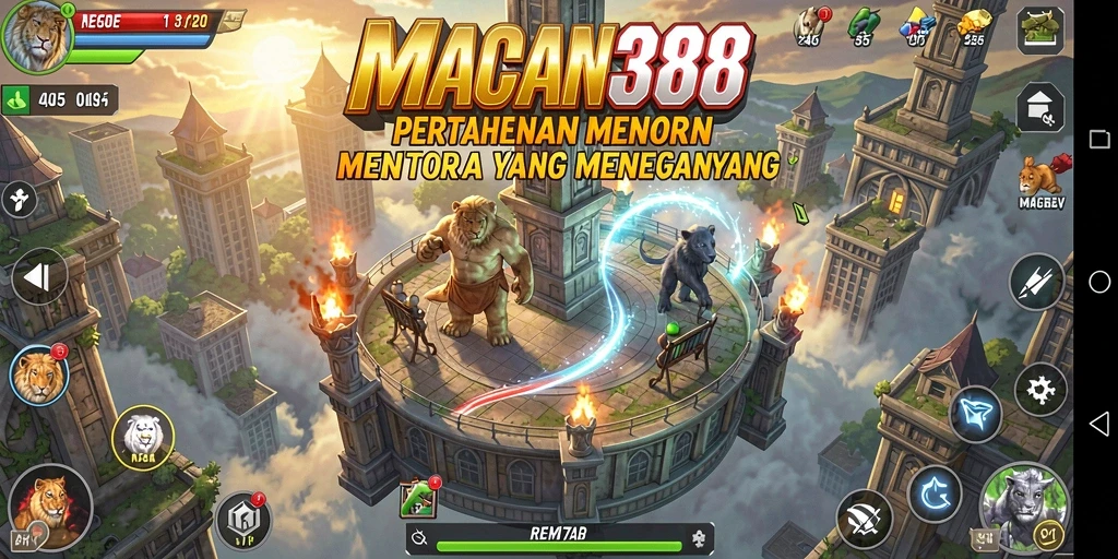 Tampilan gameplay Tower Defense di MACAN388 yang mendebarkan.