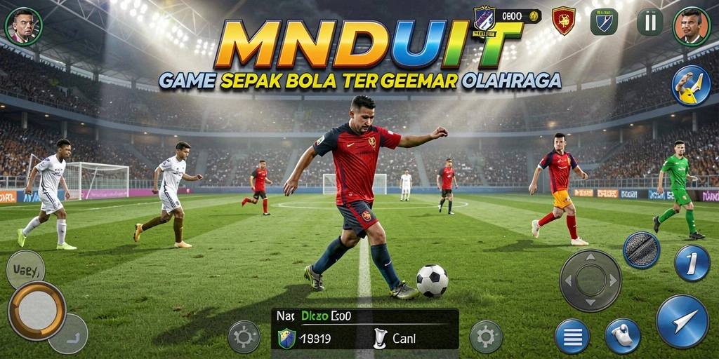 Tangkapan layar <strong>MNDUIT</strong> menampilkan aksi mendebarkan di lapangan sepak bola.