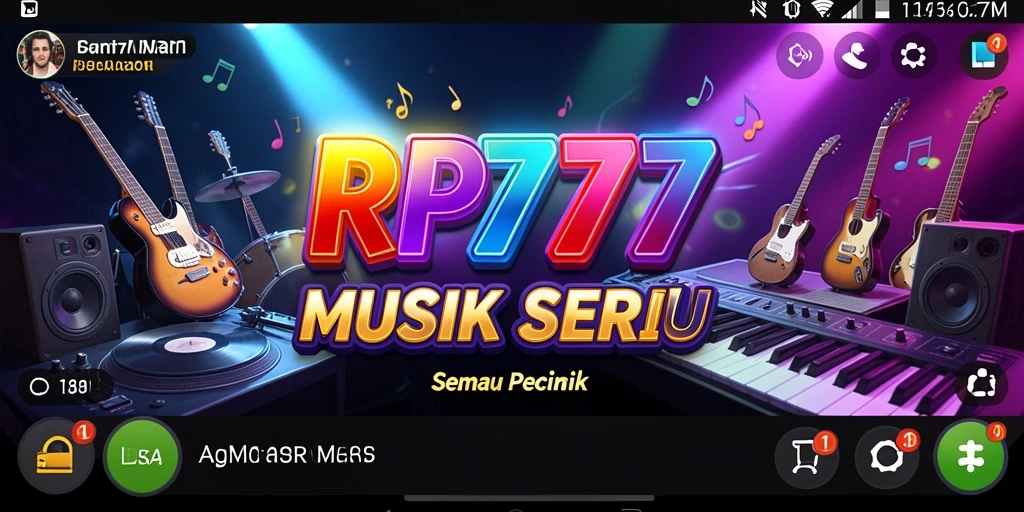Tangkapan layar menunjukkan gameplay menarik musik di RP777.